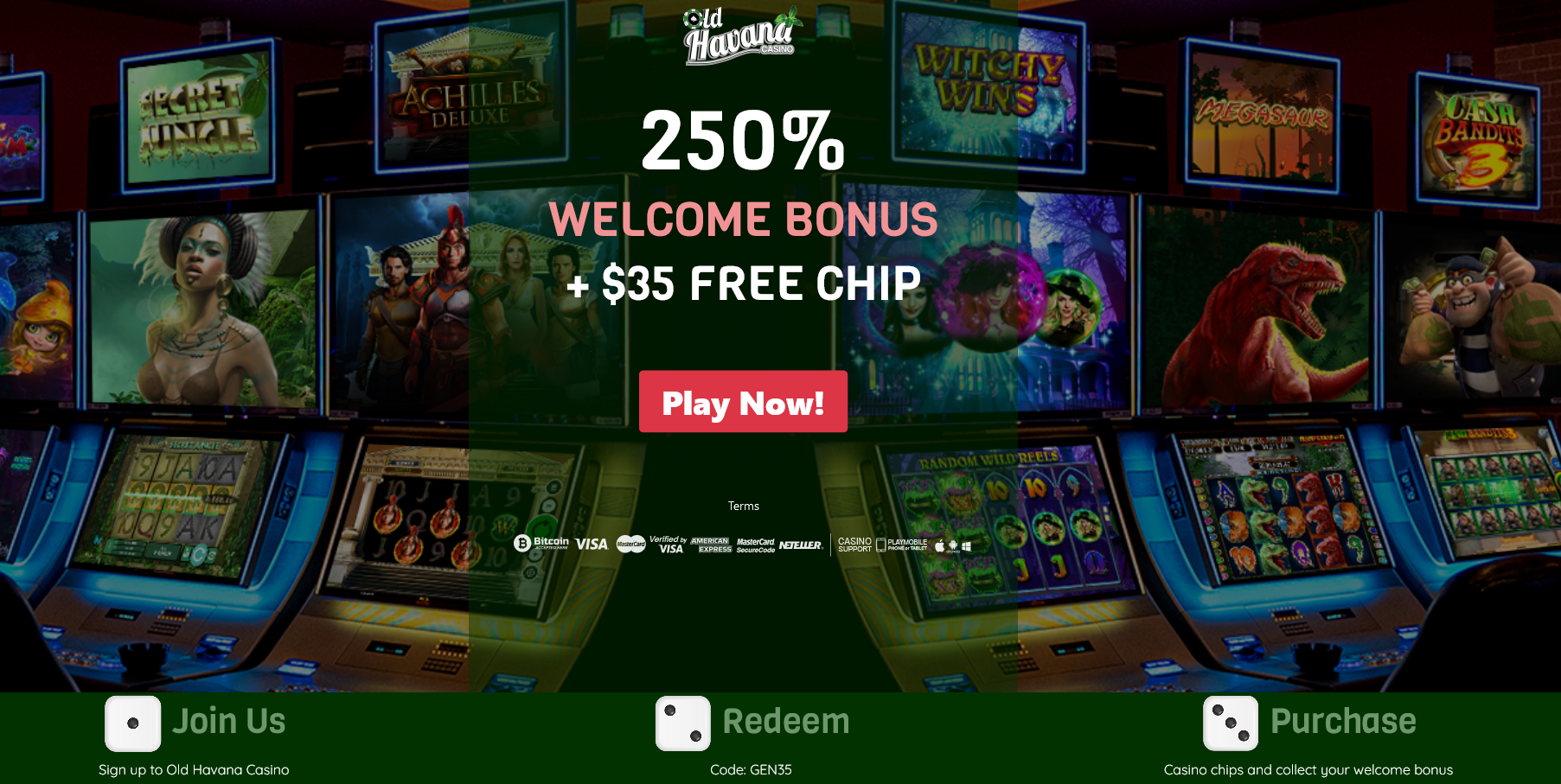 250% WELCOME BONUS + $35
                                        FREE CHIP